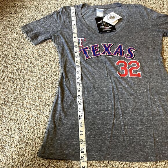NWT MLB Texas Rangers Classic T-Shirt Womens Size L Logo Baseball Hamilton 32 - Picture 8 of 8